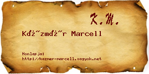 Kázmér Marcell névjegykártya