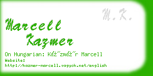 marcell kazmer business card